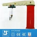 Famous mark column with hoist 360 degree small jib crane