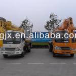 7 tons tire crane, 24m height ,hydraulicleg, 5 section arm, small size wheel crane with reasonable price