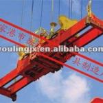 Telescopic container spreader of crane grab