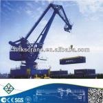 Heavy duty double beam overhead mobile harbour crane