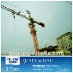 8 Tons 55m jib Q5513 Tower Crane (QTZ100) CE approved