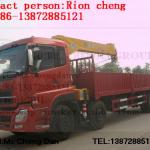 10T 6X2 dongfeng tianlong straight arm crane truck