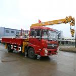 DongFeng truck with 8 ton truck crane