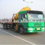 faw telescopic boom cargo crane truck 10ton