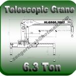 6 ton Telescopic Crane. 6000 kg straight arm truck crane