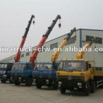 Truck with Hydraulic Telescopic Mobile Crane 10 ton