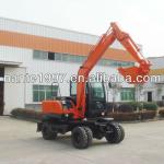 0.3m3 bucket capacity 6.5 Ton rubber tire wheel hydraulic excavator