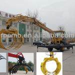 rubber tire excavators,8t mini multi-functional X-80 Special Timber Grabbing Hydraulic Wheel Excavator for sale