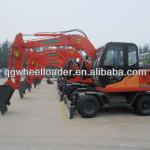 China New Wheel Excavator HTL100(Made In China)0.5m3 For Sale
