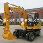 WYL65x4-8 small type 4WD wheeled excavator 6T with hydraulic hammer