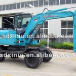 Small wheel excavator-