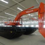 HK300SD amphibious excavator with long boom and big load capacity-