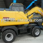 WYL75 Cummins engine and Air conditioner for choice Double or Four drive Imported hydraulic parts 6550KG small wheel excavator