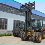 off road forklift (CPCY 100) 10 tons forklift for muddy road 4x4 drive forklift