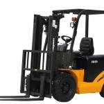 Two stage full free mast diesel forklift truck in block making machine