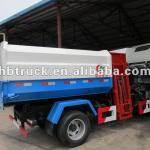 Dongfeng 8000 liters garbage truck,side barrel lading recycling