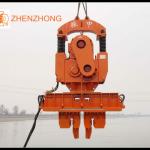 pile driving machine zhenzhong brand vibro hammer with hydraulic pipe pile clamp for steel sheet pile