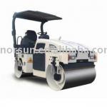 double steel-wheeled vibratory road roller
