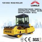 Mechanical double drum vibratory roller YZC10GS double drum road roller (Operating mass:10000kg, Centrifugal force:90kn)