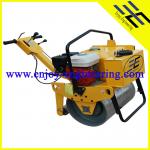 honda gx160 5hp walk behind single drum soil vibratory road roller-