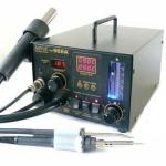 latest full set Aoyue 968A+ 3 in 1 Digital Hot Air Rework Station Iron station 220V Aoyue 968 A+