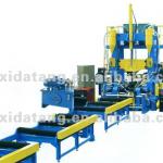 H-beam assembling,welding and straightening integral machine