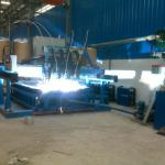 Hardfacing machines for welding steel plate