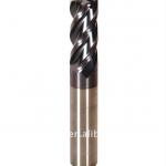 HRC 60 Carbide 4-Flutes Short-Flute High-Speed &amp; Hardened Corner-Radius Carbide End Mill