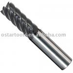 solid carbide end mill for high hardness cutting