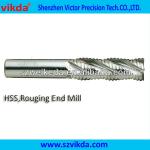 HSS Co8 3 flute plain rough end mill cutter
