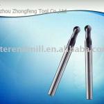 Ultra-fine super micro grain long shank ball nose end milling cutter