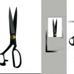 [2013 Newest ! ] LDH-FS12# 12&quot; Rust Proof Sharp Handmade Cutting Tools Three Finger Ring Scissors-