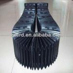 Flexible accordion type guide shield-