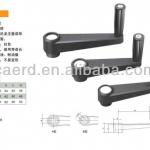 Folding crank handle made in caerd