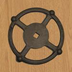 Ductile cast iron straight four-spoke square hole handwheel for valve(manufacturer)