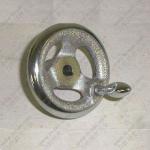 Cast iron revolving handle dished-spoke hand wheel