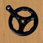 spoked handwheel with a handle