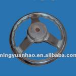 cast iron handwheel with a round bore in center