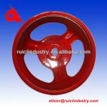 Stamping steel valve handwheel with red powder coating