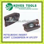 Excellent MITSUBISHI AOMT cnc machine carbide insert for END milling cutter-