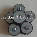 Anti vibration columniform rubber mountings