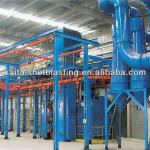 Surface cleaning and strengthening single or double hook shot blasting machine