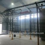 Fluidized bed powder coating line for roll sheet