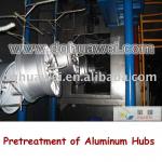 Car wheel hub of coating line