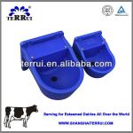 Plastic Cow drinking bowl blue