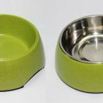2012 hot sale customized eco-friendly wide variety modern practical wearable green dog plastic bowl