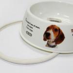 2012 hot sale customized eco-friendly PP(food grade) modern practical wearable white plastic dog bowl