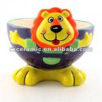 3D Hand-Painted Hug Animal Bowl -Lion