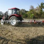 100HP farm tractor with light duty mounted disc harrow