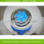 Centrifugal fan with misting disinfection system